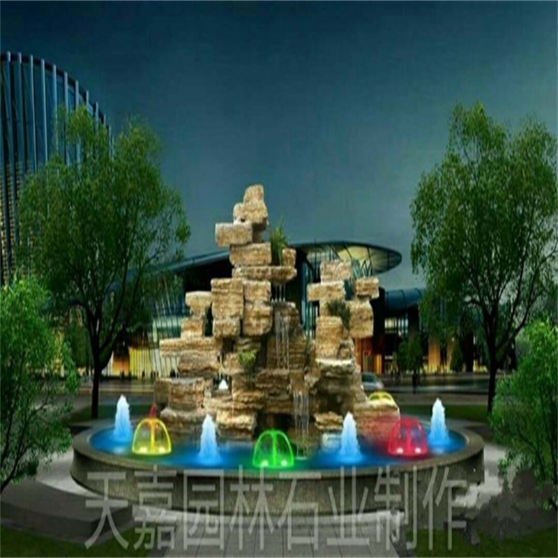 大竹水幕墙喷泉设计